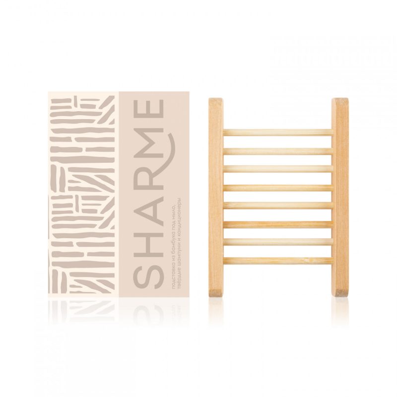 Подставка из бамбука под твердые шампуни и кондиционеры Sharme Hair