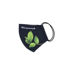Многоразовая текстильная маска для лица, принт Лист, размер M